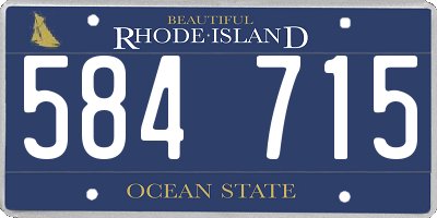 RI license plate 584715