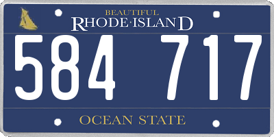 RI license plate 584717