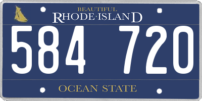 RI license plate 584720
