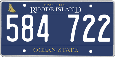 RI license plate 584722