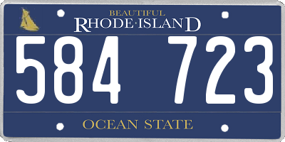 RI license plate 584723