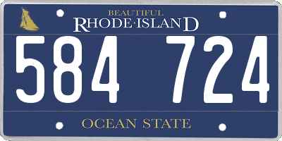 RI license plate 584724