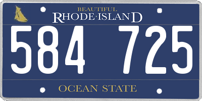 RI license plate 584725
