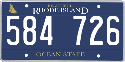 RI license plate 584726