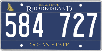 RI license plate 584727