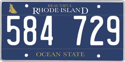 RI license plate 584729