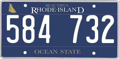 RI license plate 584732