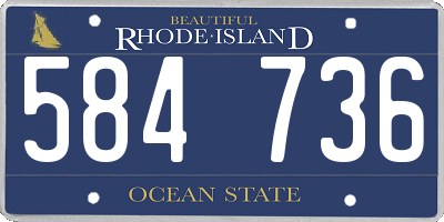 RI license plate 584736