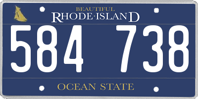 RI license plate 584738