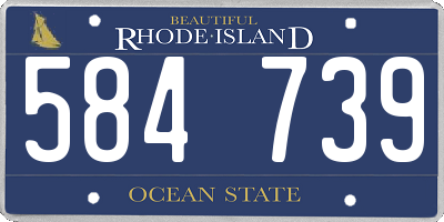 RI license plate 584739