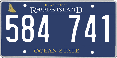 RI license plate 584741