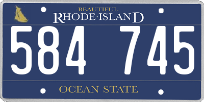 RI license plate 584745