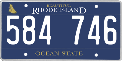 RI license plate 584746