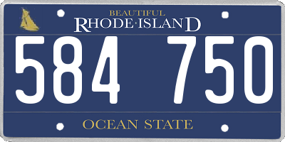 RI license plate 584750