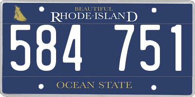 RI license plate 584751