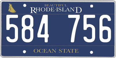 RI license plate 584756
