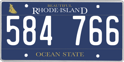 RI license plate 584766
