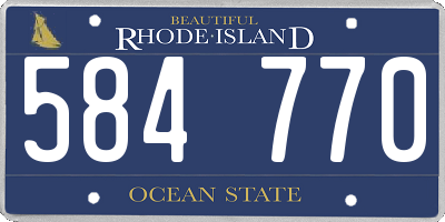 RI license plate 584770