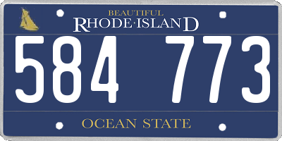 RI license plate 584773