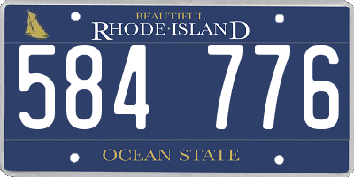 RI license plate 584776