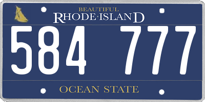 RI license plate 584777