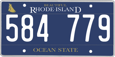RI license plate 584779