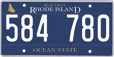RI license plate 584780