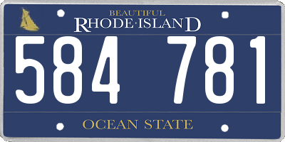 RI license plate 584781