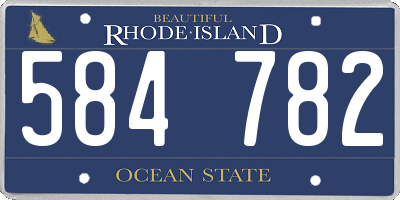 RI license plate 584782