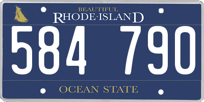 RI license plate 584790