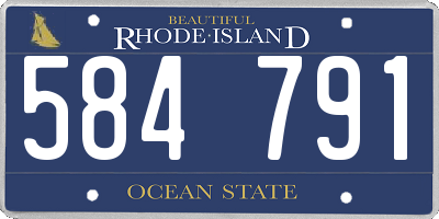 RI license plate 584791