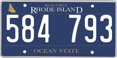 RI license plate 584793