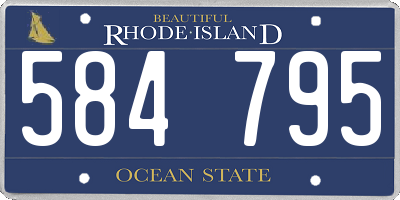 RI license plate 584795