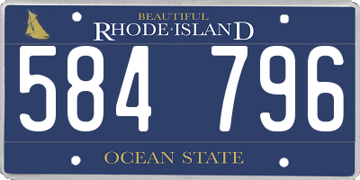 RI license plate 584796