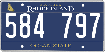 RI license plate 584797