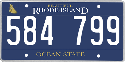 RI license plate 584799