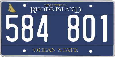 RI license plate 584801