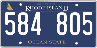 RI license plate 584805