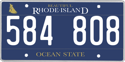 RI license plate 584808