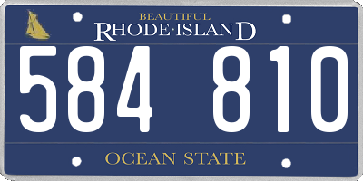 RI license plate 584810