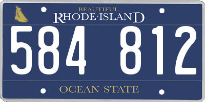 RI license plate 584812