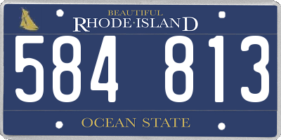 RI license plate 584813