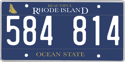 RI license plate 584814