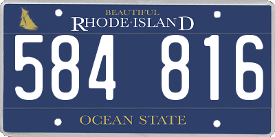 RI license plate 584816