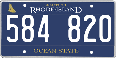 RI license plate 584820