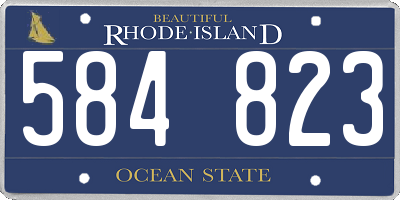 RI license plate 584823