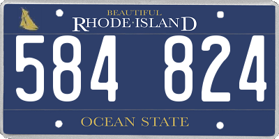 RI license plate 584824