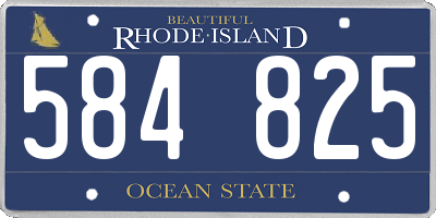 RI license plate 584825