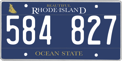 RI license plate 584827