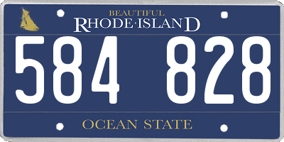 RI license plate 584828
